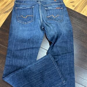 7 For All Mankind Women's Blue Boot Cut Jeans